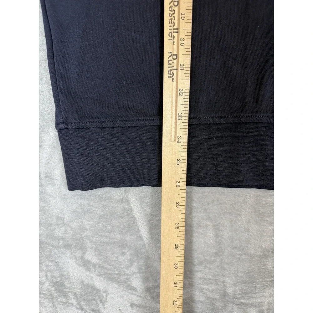 Burberry Brit Mens M Blue 1/4 Zip Pullover Sweater Nova Check Cotton Authentic